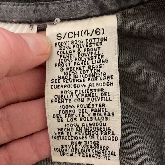 White Stag Grey Velour Zip Up Vest, Size S - Picture 8 of 9